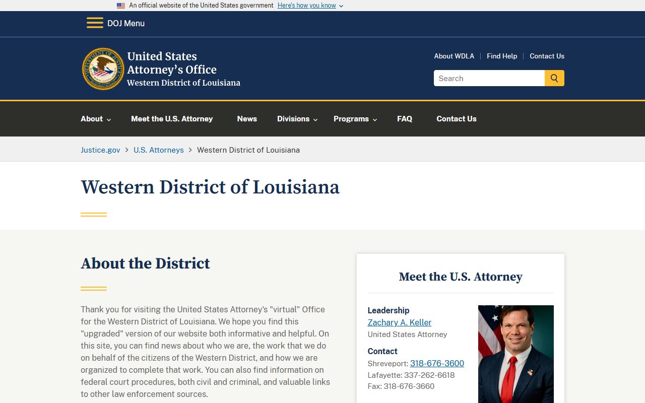 Lincoln Parish court charges after arrest U.S. Attorney Western District source