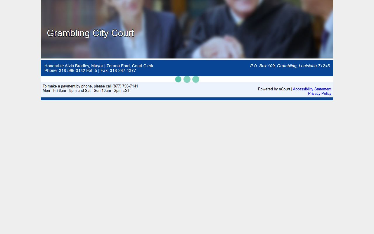 Lincoln Parish warrant search Grambling City Court online payment portal